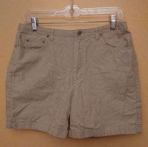 Liz Claiborne Lizwear khaki jean shorts, sz 12